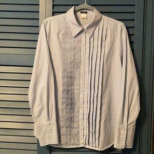 Vintage tuxedo button down with faux French cuffs.